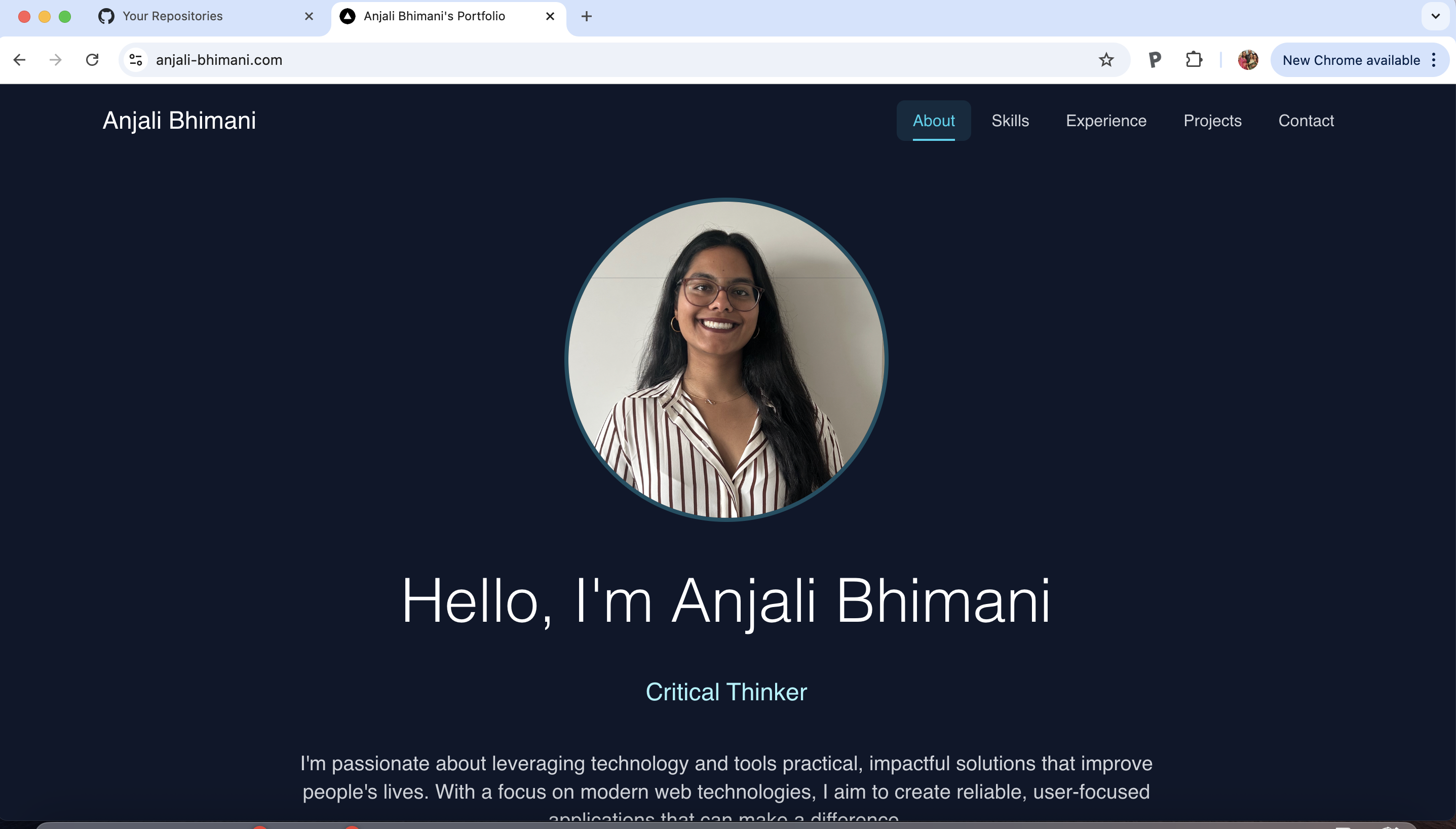 Interactive Portfolio Website